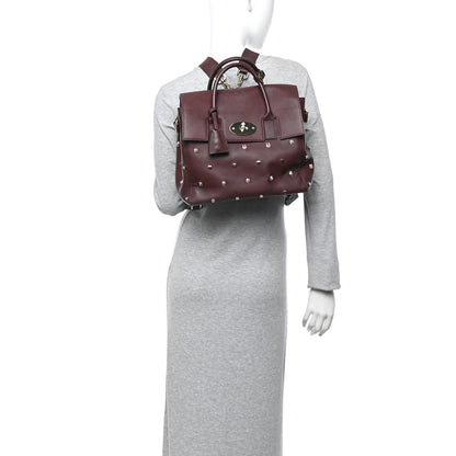 Calfskin Studded Medium Cara Delevingne Convertible Satchel Oxblood
