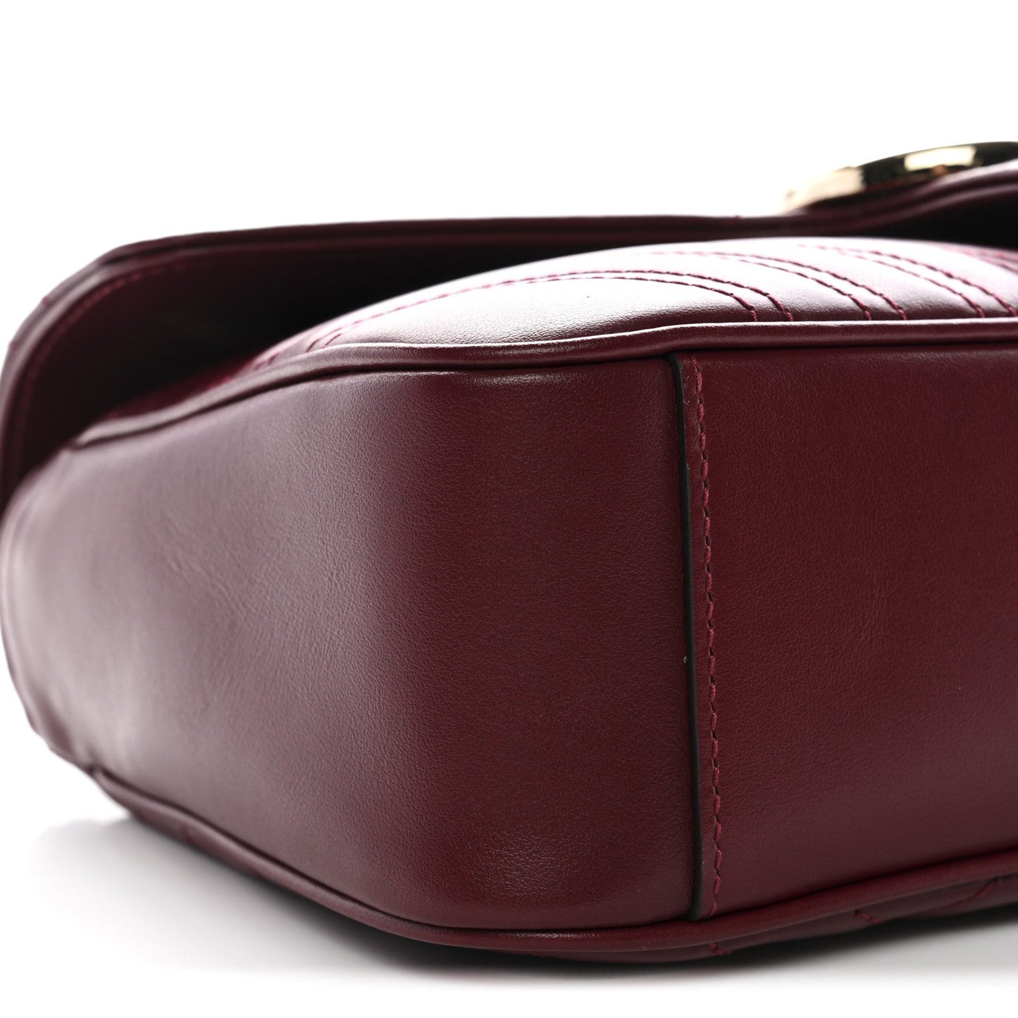 Calfskin Matelasse Small GG Marmont Shoulder Bag Ancora Red