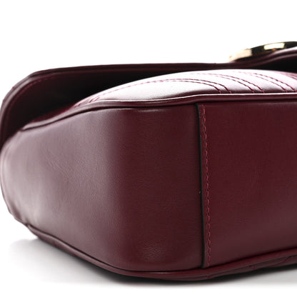 Calfskin Matelasse Small GG Marmont Shoulder Bag Ancora Red
