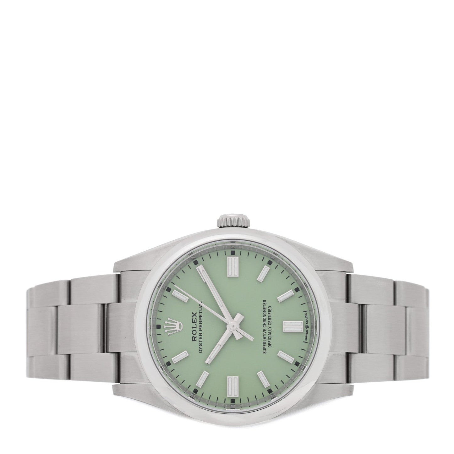 Stainless Steel 36mm Oyster Perpetual Watch Pistachio 126000