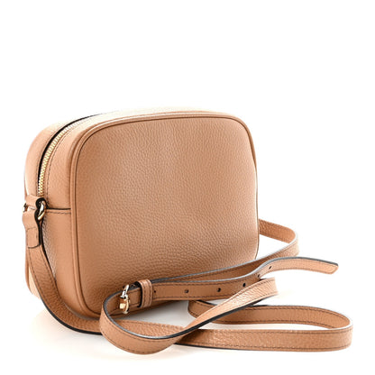 Pebbled Calfskin Small Soho Disco Bag Camelia