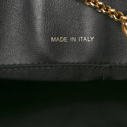 Vitello Grace King Karligraphy Chain Bucket Bag Black Bisquit