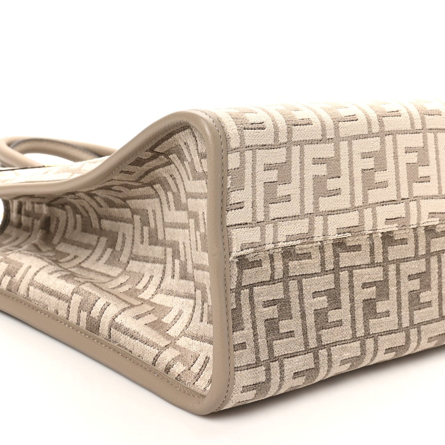 Chenille Vitello Cher FF Medium Fendi Sunshine Shopper Tote Tortora