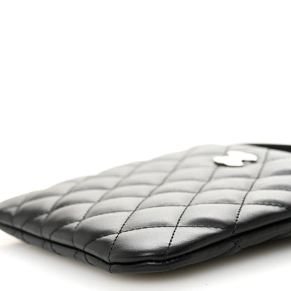 Lambskin Quilted Uniform Crossbody Bag Black
