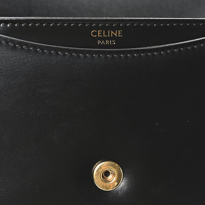 Shiny Calfskin Triomphe Mini Besace Clea Black