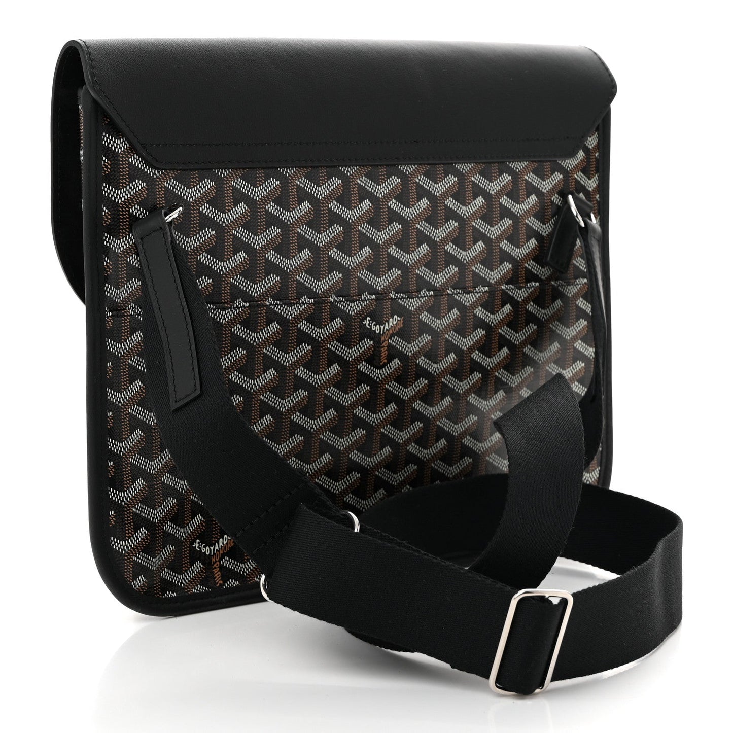 Goyardine Coursier Messenger Bag Black