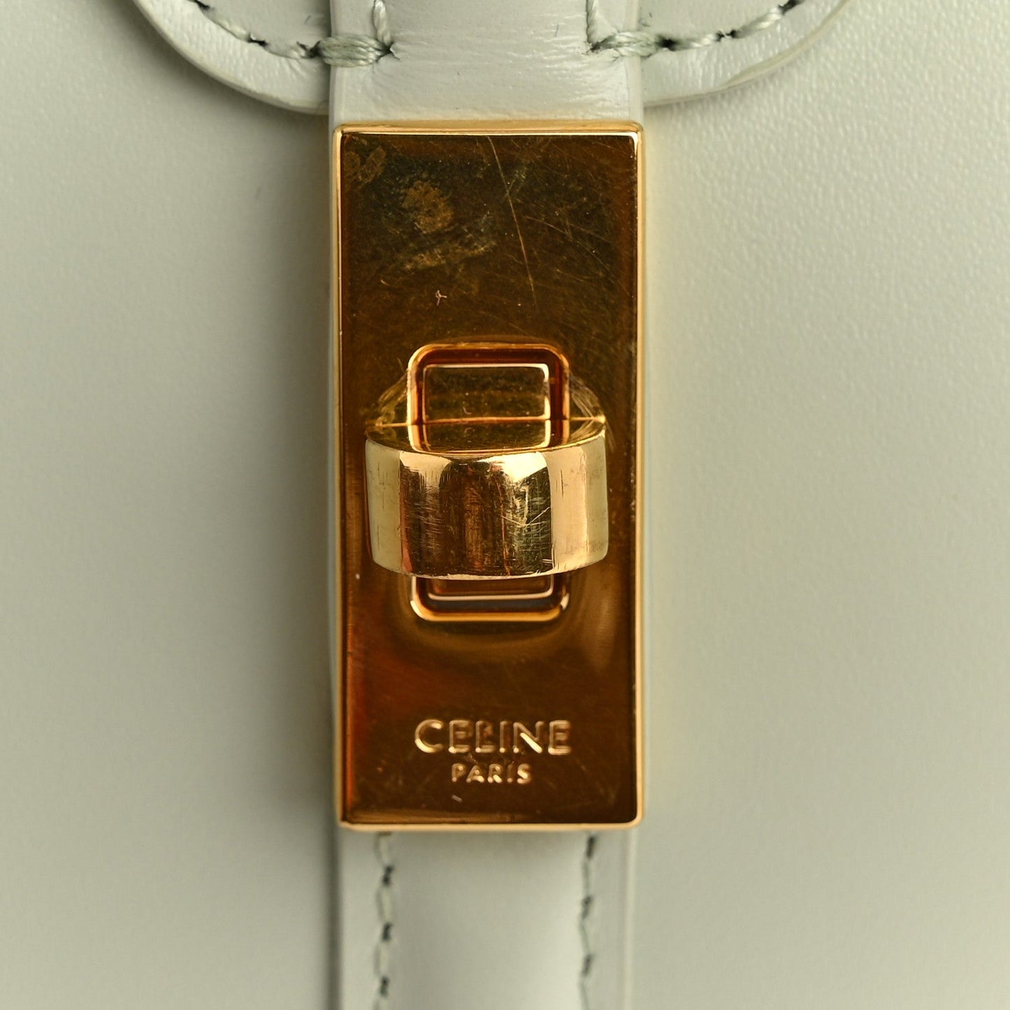 Satinated Calfskin Mini 16 Top Handle Bag Jade