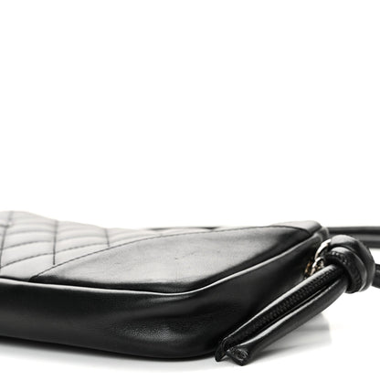 Calfskin Quilted Cambon Pochette Black