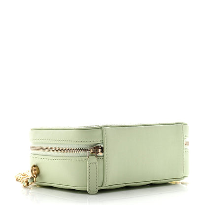 Lambskin Quilted CC Pearl Crush Camera Case Light Green