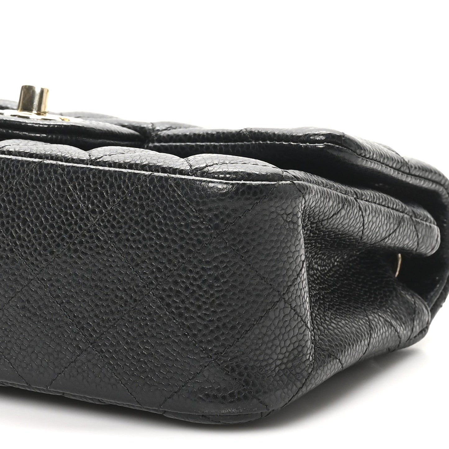 Caviar Quilted Mini Rectangular Flap Black