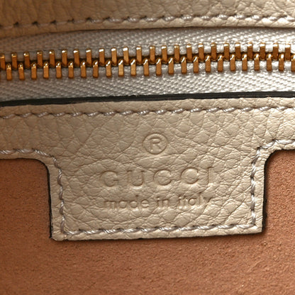 GG Supreme Monogram Moon Calfskin Medium Padlock Shoulder Bag Beige Ebony Mystic White