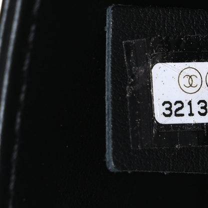 Calfskin Quilted CC Uniform Flap Belt Bag Black