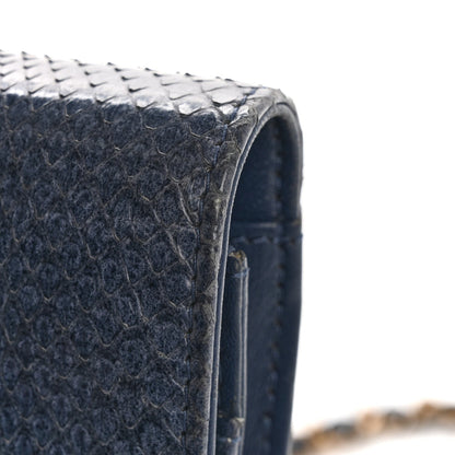 Snakeskin Wallet On Chain WOC Blue