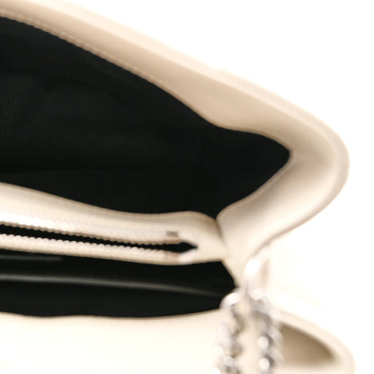 Calfskin Y Quilted Monogram Small Loulou Chain Satchel Ivory
