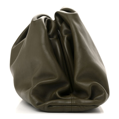 Smooth Butter Calf The Pouch Oversized Clutch  Kaki Fondent