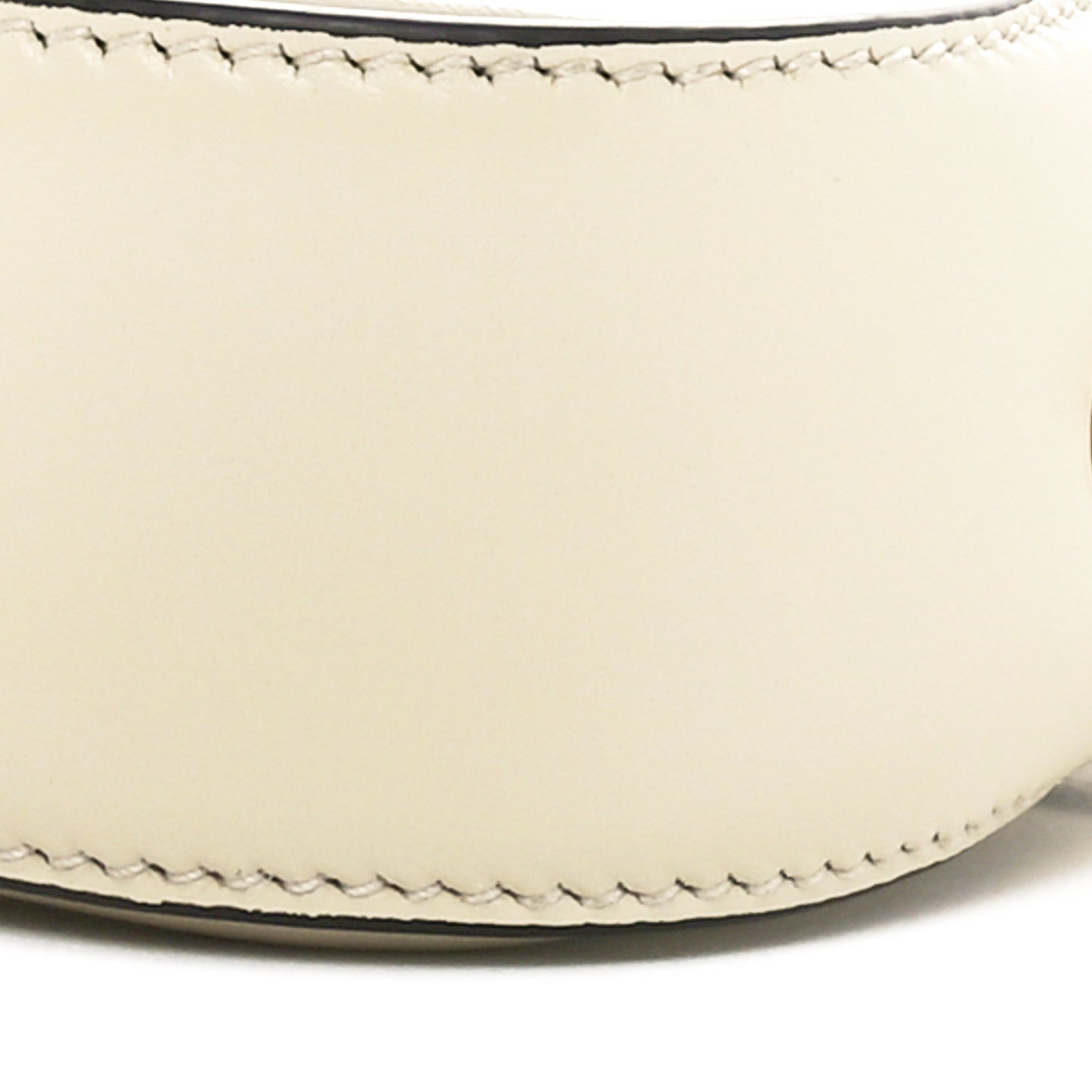 Calfskin Mini Moon Side Shoulder Bag Ivory