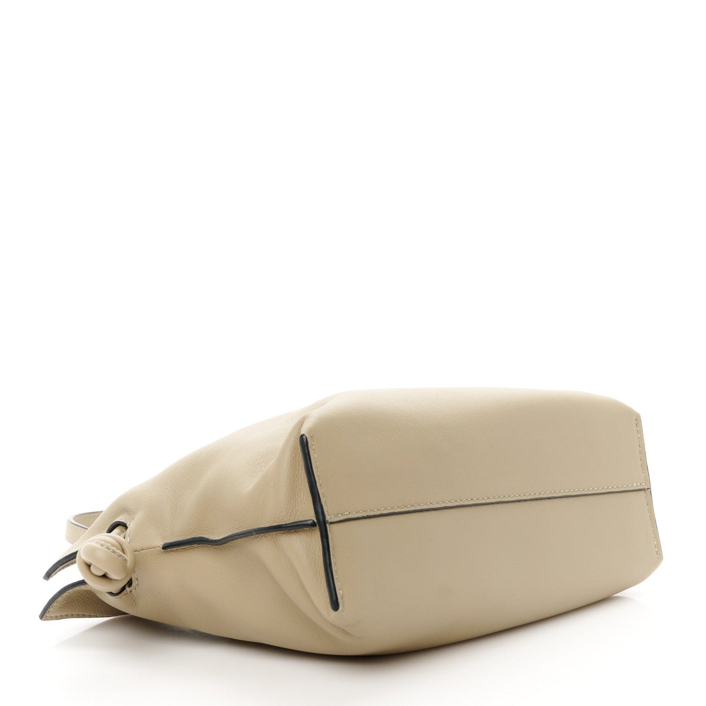 Calfskin Mini Flamenco Knot Clutch Clay Green