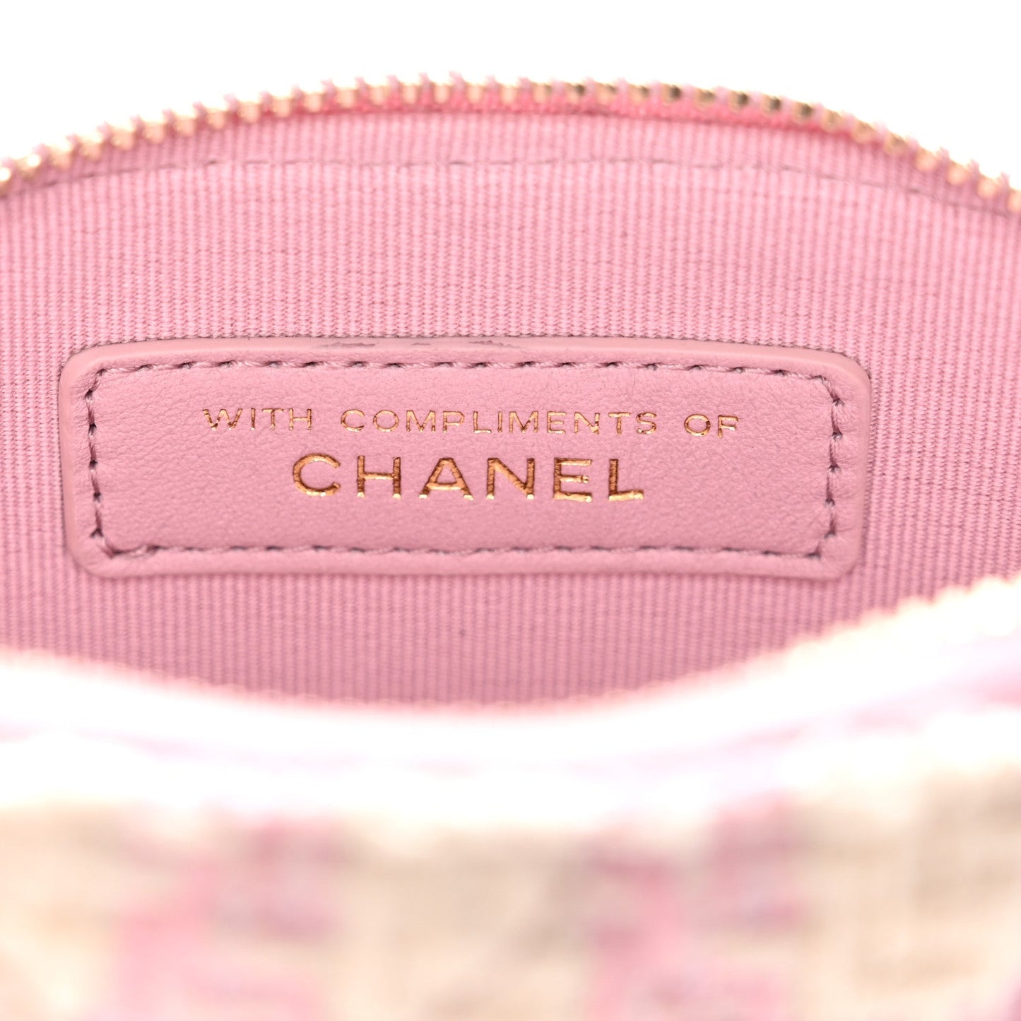 Tweed Quilted Mini Clutch With Chain Pink