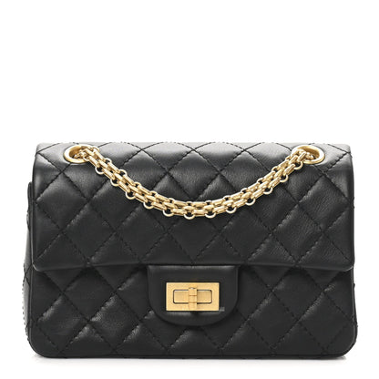 Calfskin Quilted 2.55 Reissue Mini Flap Black