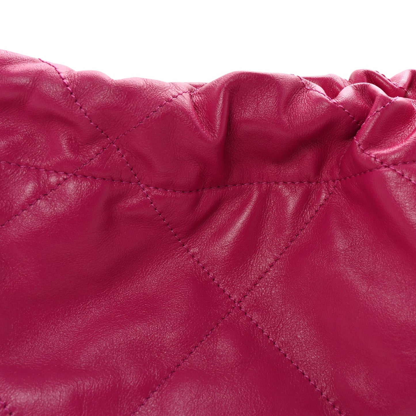 Shiny Calfskin Quilted Small Chanel 22 Fuchsia