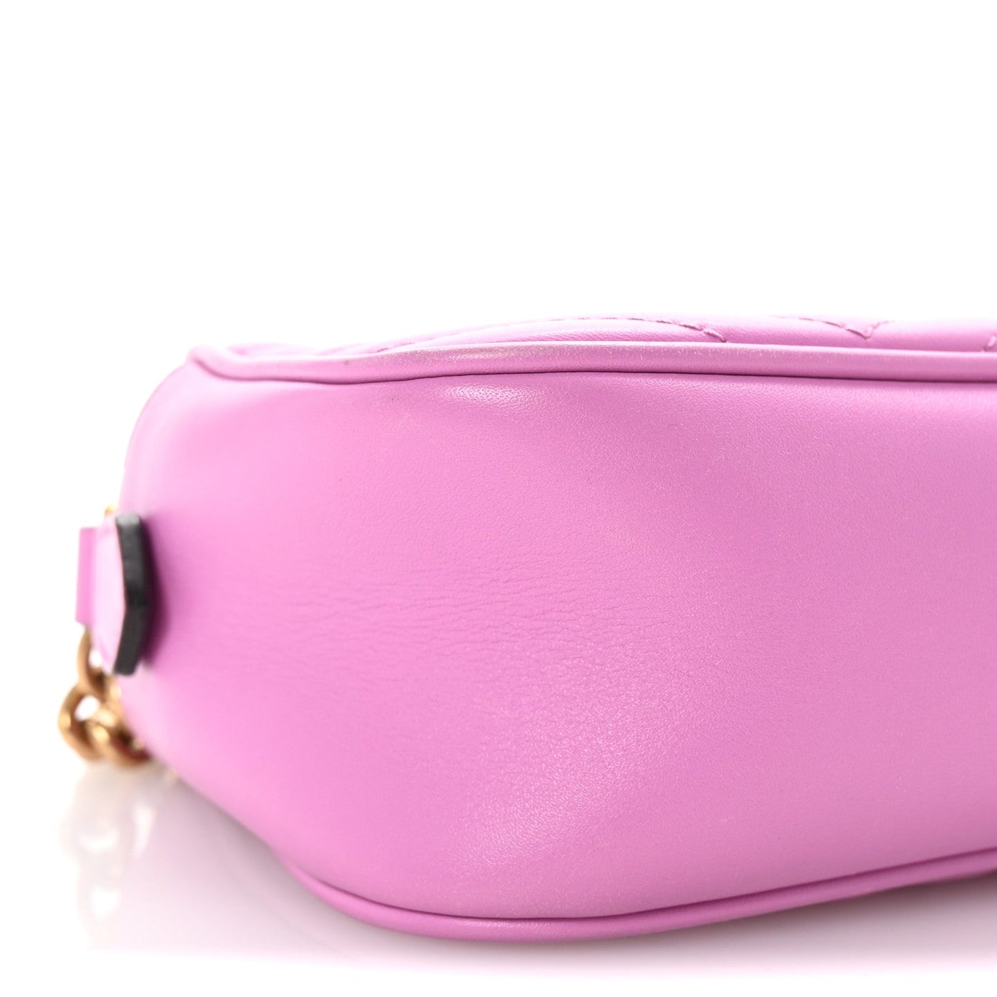 Calfskin Matelasse Small GG Marmont Chain Shoulder Bag Candy Mousse