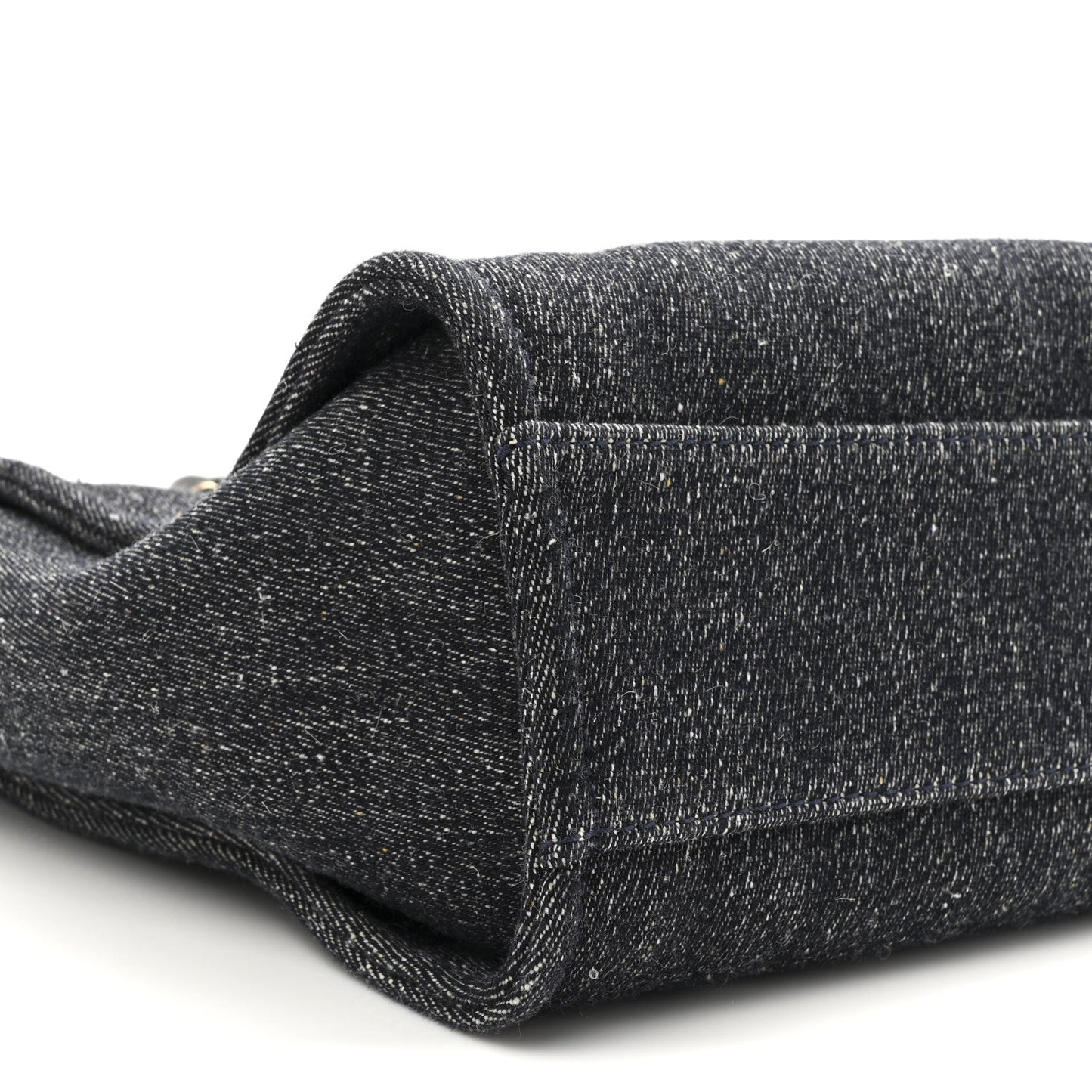 Denim Small Deauville Tote Dark Blue White