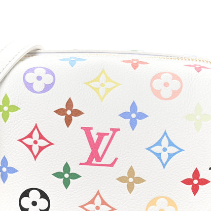 LV x TM Cowhide Monogram Multicolor Side Trunk MM White
