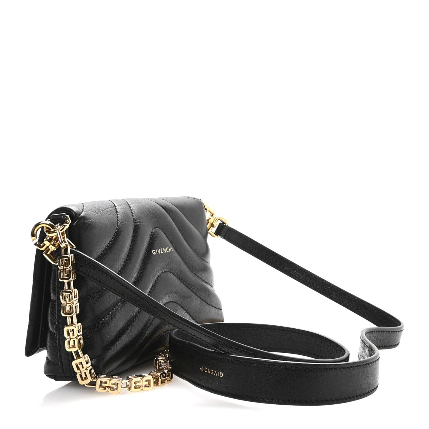 Calfskin Quilted Micro 4G Soft Bag Black