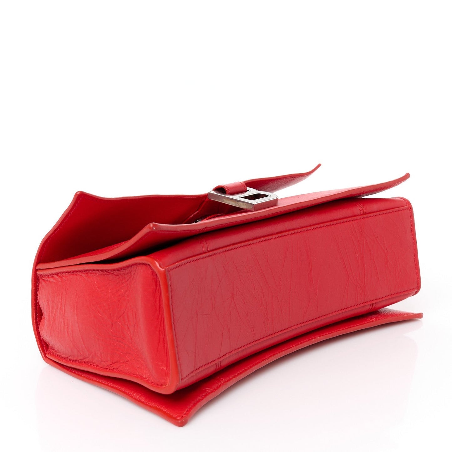 Arena Calfskin Small Crush Chain Bag Tomato Red