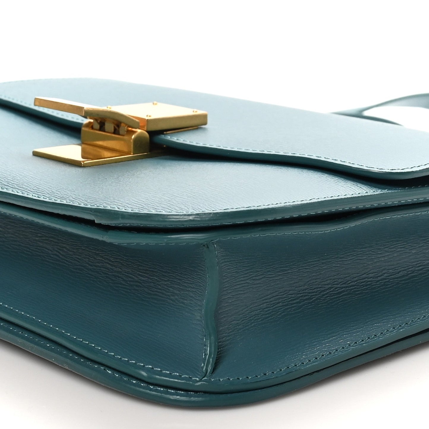 Liege Calfskin Medium Classic Box Flap Bag Blue Slate