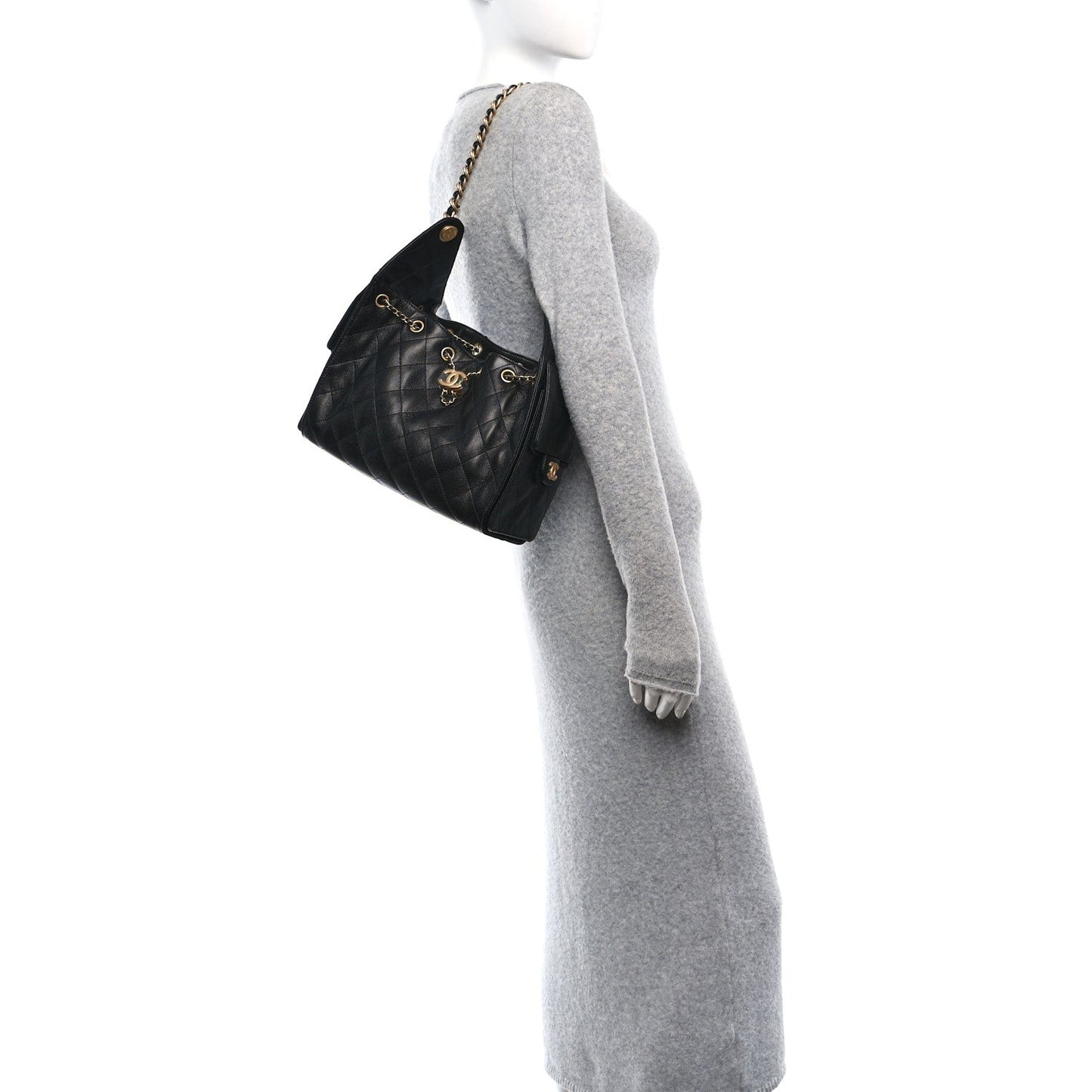 Caviar Quilted Small Chanel 25 Handbag Black