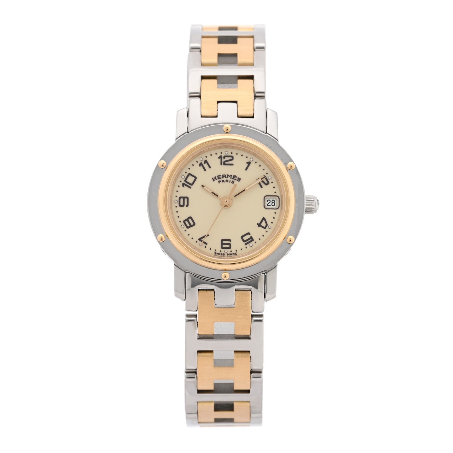 Stainless Steel 24mm Clipper Quartz Watch Gold