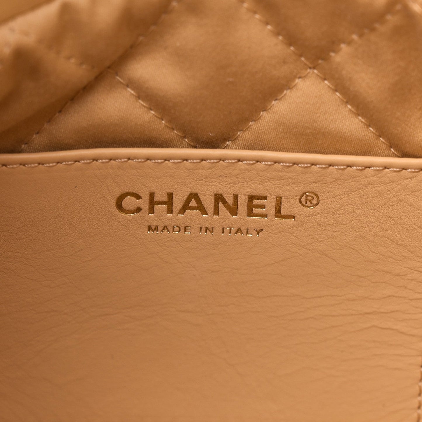 Shiny Calfskin Quilted Mini Chanel 22 Yellow