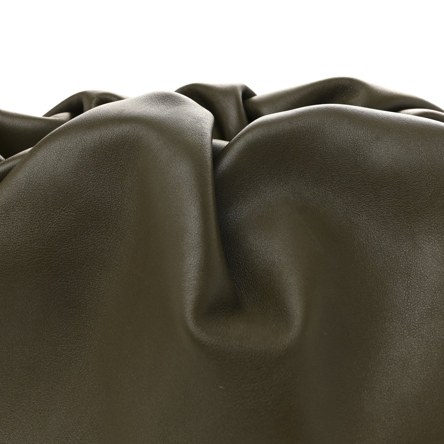 Smooth Butter Calf The Pouch Oversized Clutch  Kaki Fondent