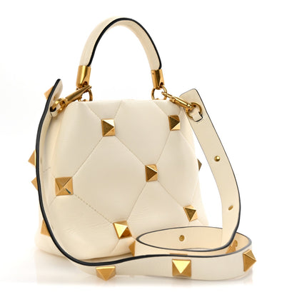 Nappa Small Roman Stud The Handle Bag Ivory