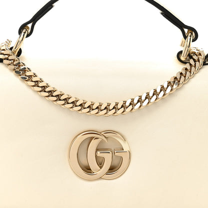 Lambskin Mini GG Milano Top Handle Shoulder Bag White