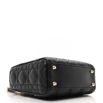 Lambskin Cannage Mini Lady Dior Black