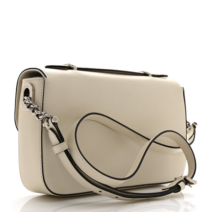 Senna Calfskin Petite GG Top Handle Shoulder Bag Mystic White