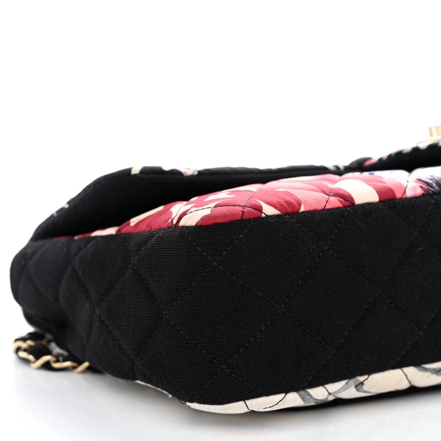 Fabric Quilted Patchwork Medium Flap Red Black Multicolor