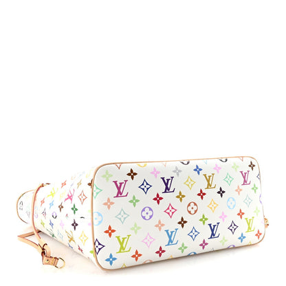 LV X TM Monogram Multicolor Neverfull MM White