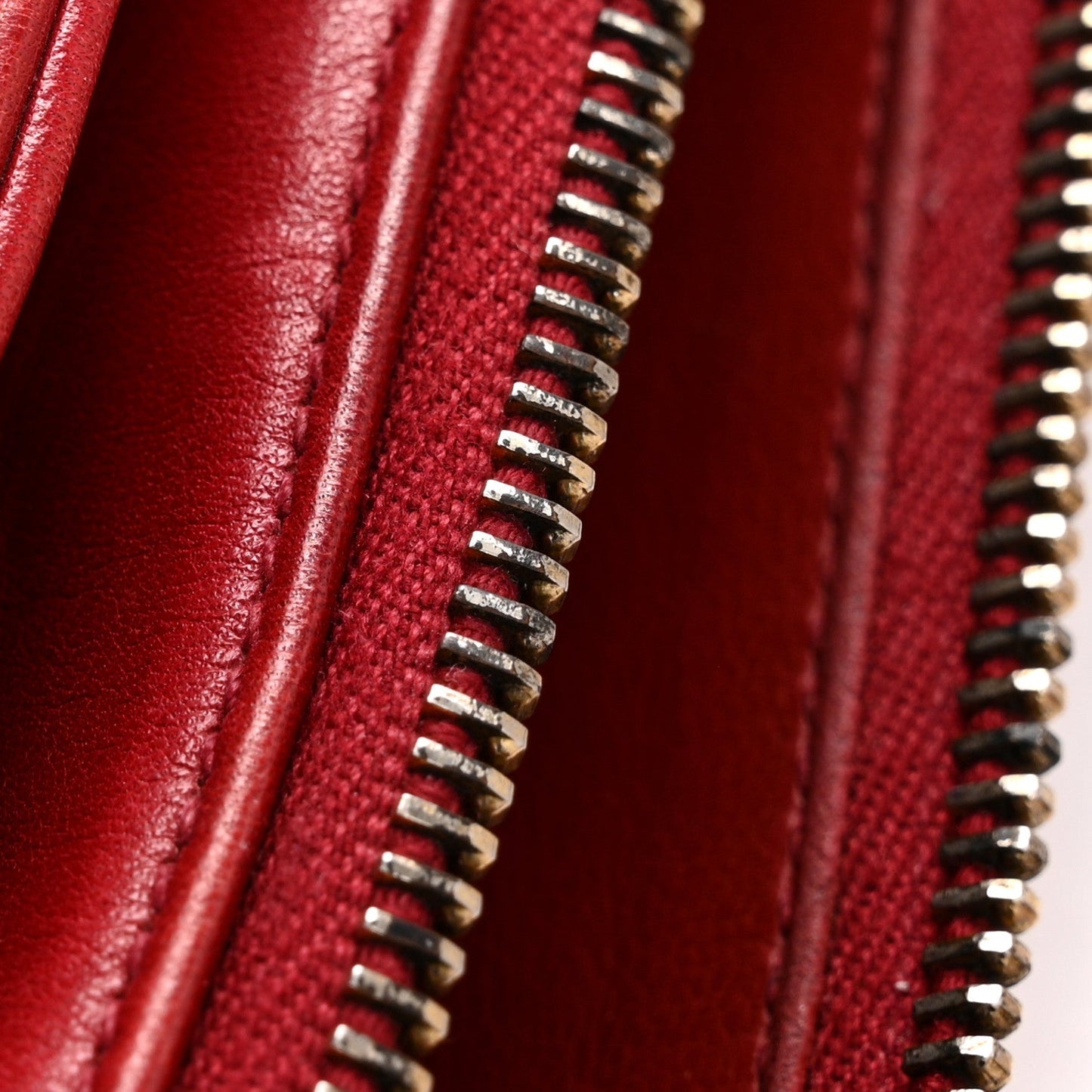 Lambskin Chevron Quilted Shoulder Bag Red