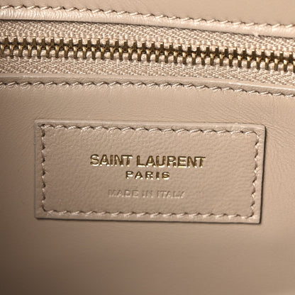 Smooth Calfskin Le Carre Satchel Dark Beige