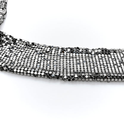 Lambskin Quilted Chain Mail Shoulder Bag Black