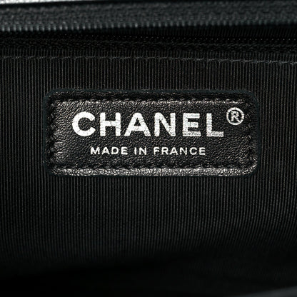 Grained Calfskin Quilted New Medium Boy Flap Black