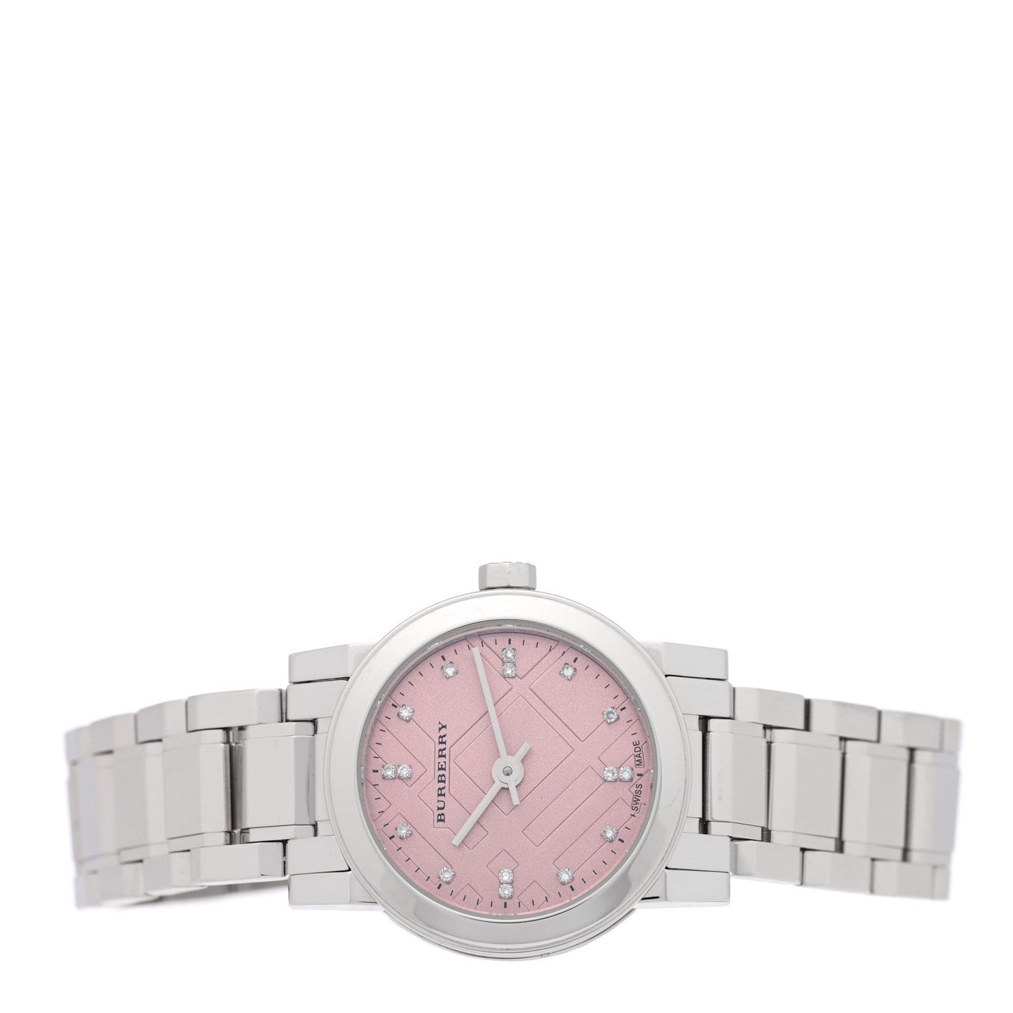 Stainless Steel Diamond 26mm Quartz Watch Pink BU9223