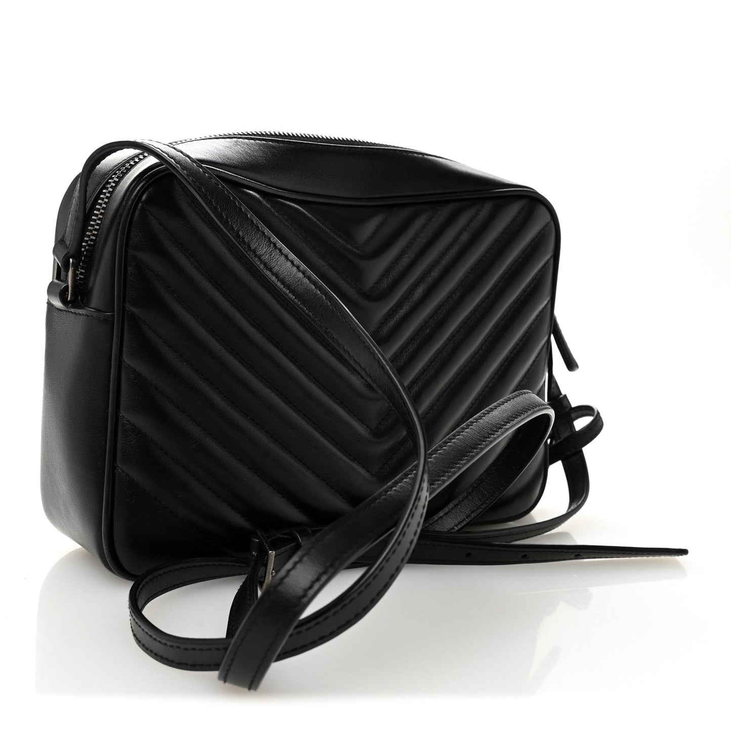 Calfskin Matelasse Monogram Lou Camera Bag Black