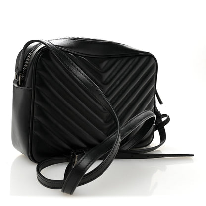 Calfskin Matelasse Monogram Lou Camera Bag Black