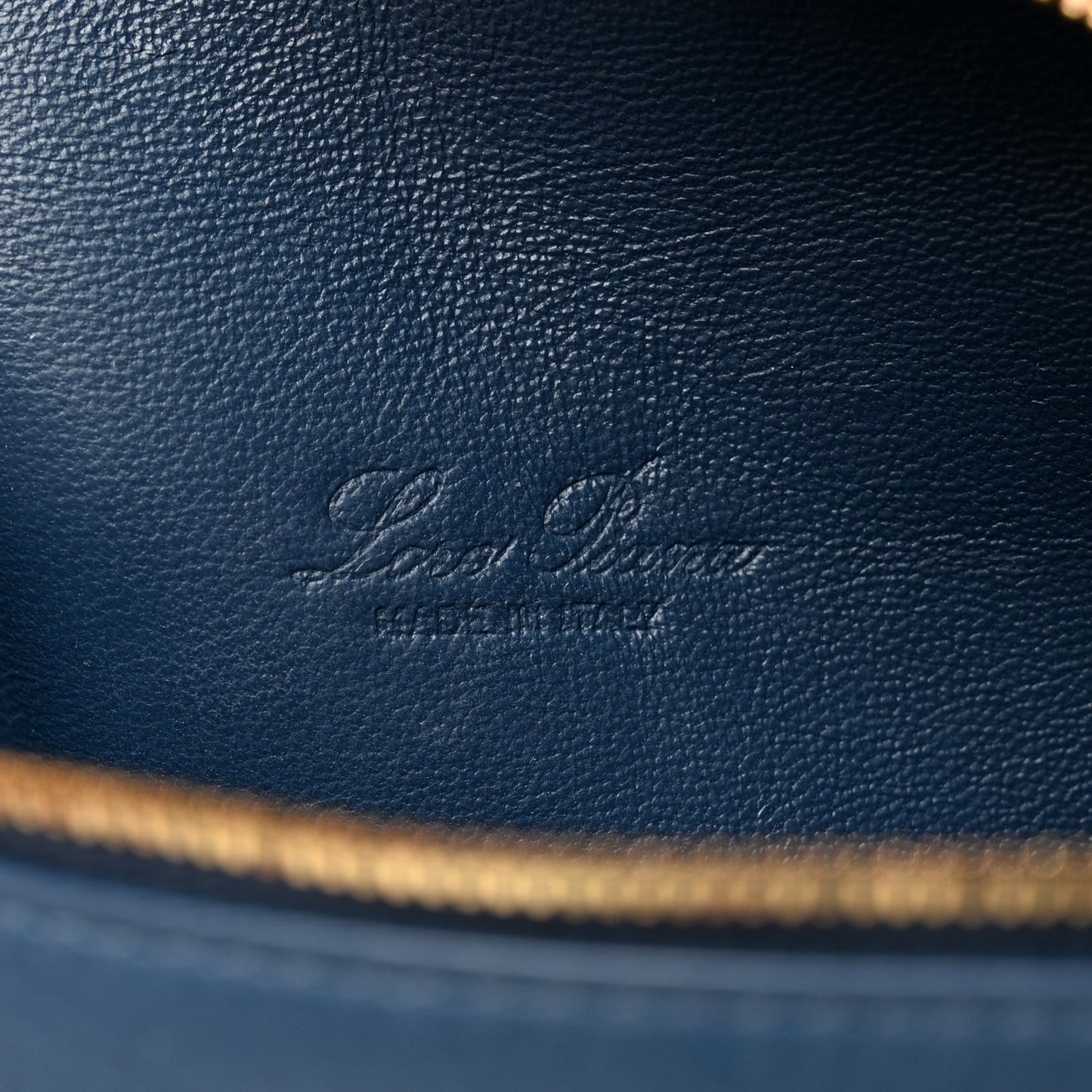 Grained Calfskin L19 Extra Pocket Pouch Navy Blue