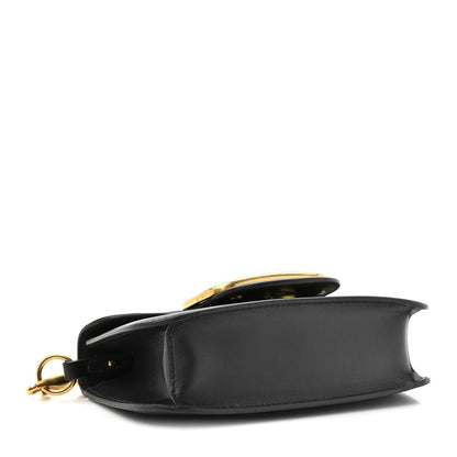 Calfskin Vlogo Small Loco Shoulder Bag Black