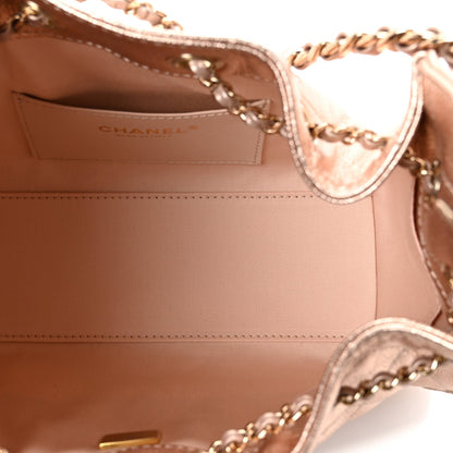 Metallic Caviar Quilted Mini Chanel 25 Handbag Copper